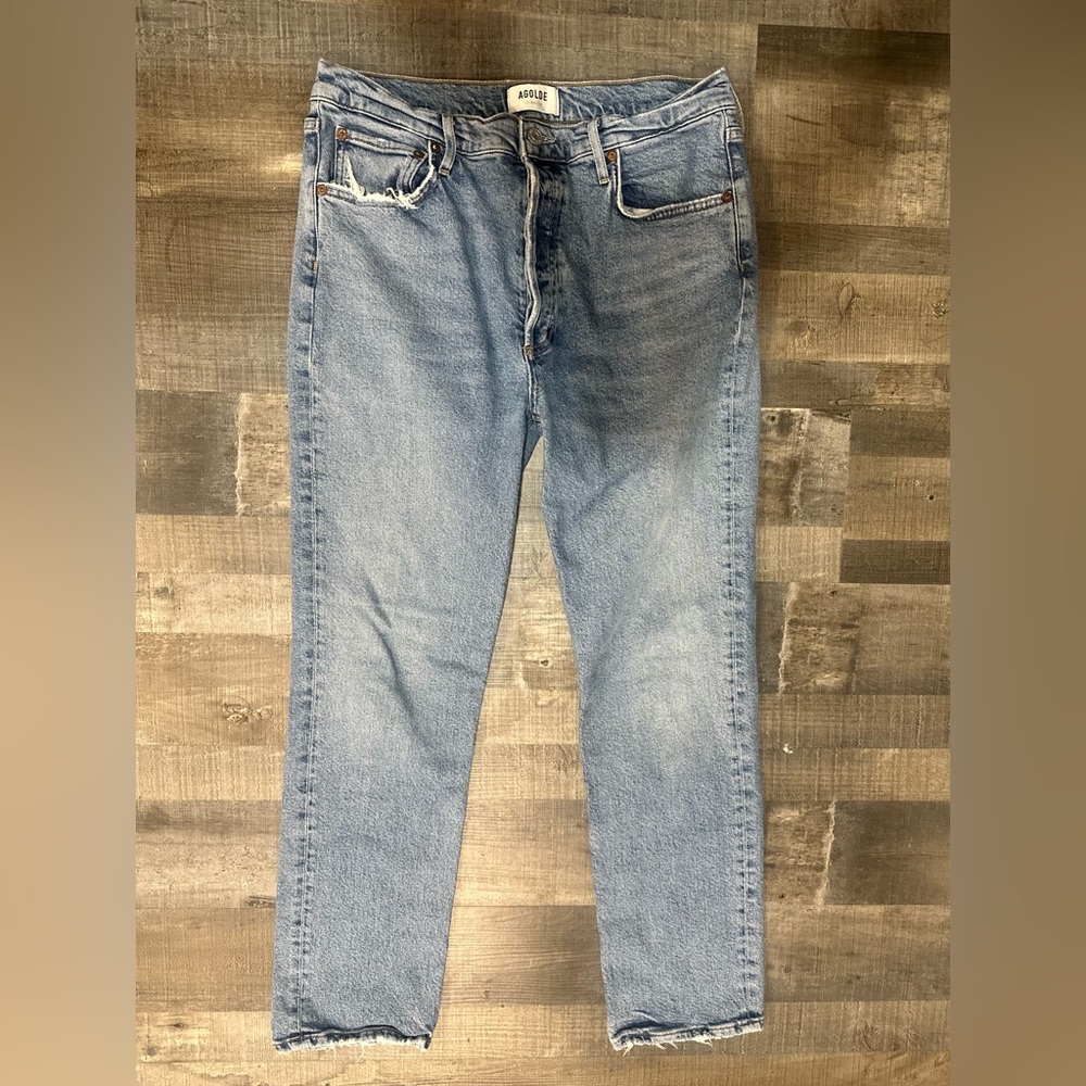 Agolde Riley Long High Rise Jeans - Picture 5 of 8
